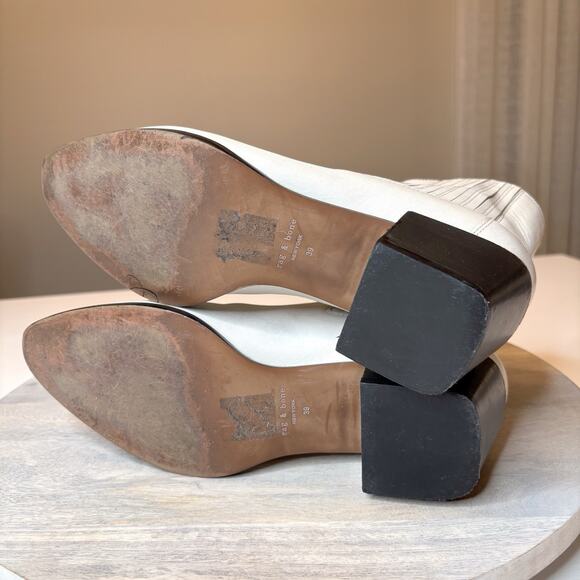 Rag & Bone Rover Smooth Leather Chelsea Ankle Bootie Boots US Size 8.5 - Picture 8 of 10